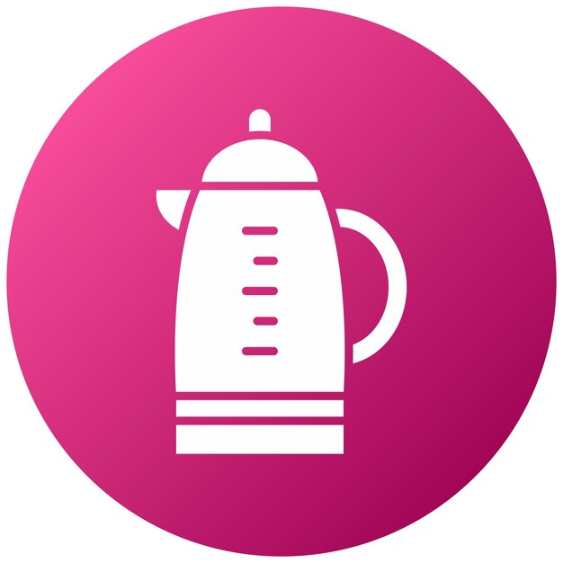 Estilo del icono de la tetera de diseño vectorial