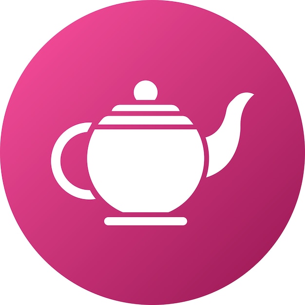 Estilo del icono de la tetera de diseño vectorial