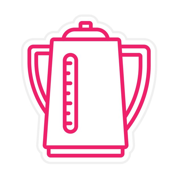 Estilo del icono de la tetera eléctrica de diseño vectorial