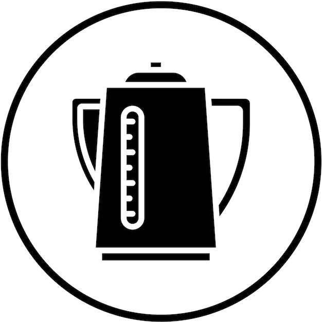 Estilo del icono de la tetera eléctrica de diseño vectorial