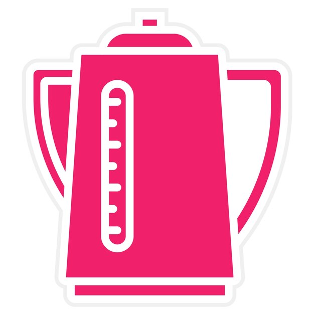 Estilo del icono de la tetera eléctrica de diseño vectorial