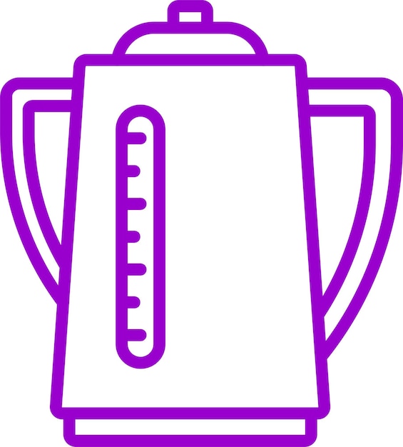 Estilo del icono de la tetera eléctrica de diseño vectorial
