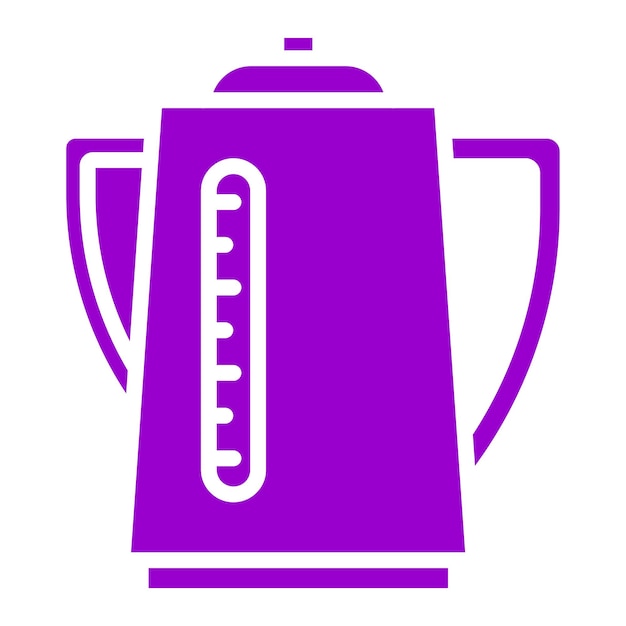Estilo del icono de la tetera eléctrica de diseño vectorial