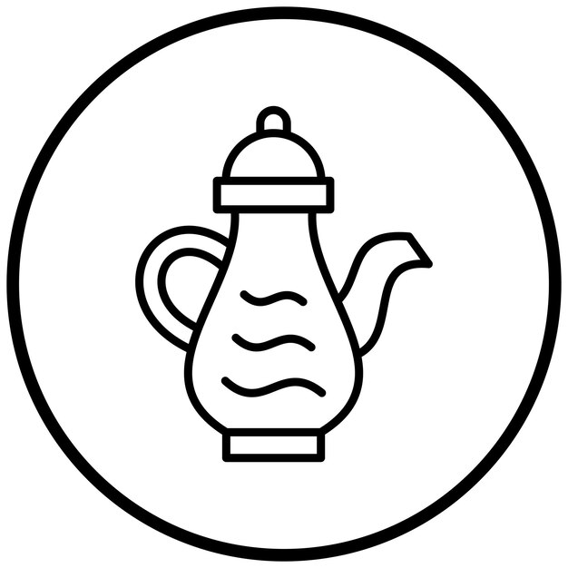 Estilo del icono de la tetera