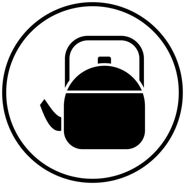Estilo del icono de la tetera