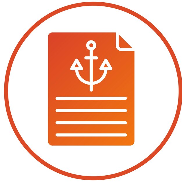 Estilo del icono de texto de anclaje de diseño vectorial