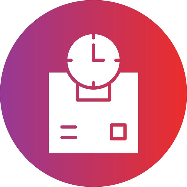 Estilo del icono del tiempo de entrega del diseño vectorial