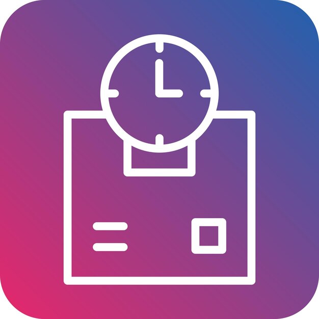 Estilo del icono del tiempo de entrega del diseño vectorial