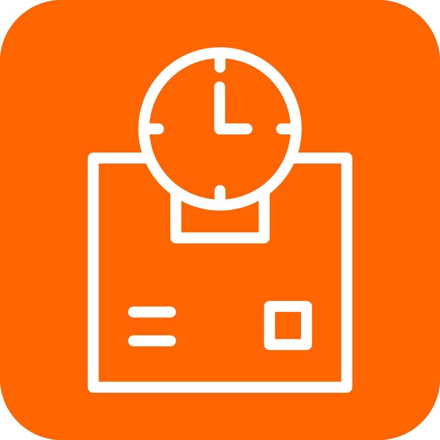 Estilo del icono del tiempo de entrega del diseño vectorial