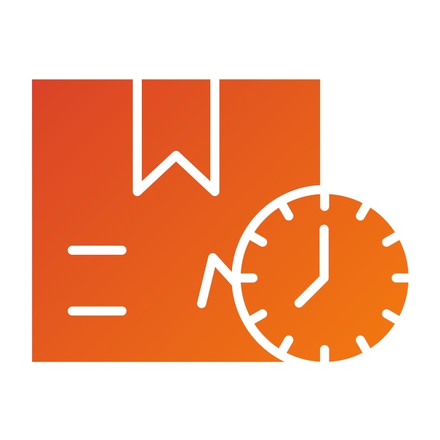 Estilo del icono del tiempo de entrega del diseño vectorial