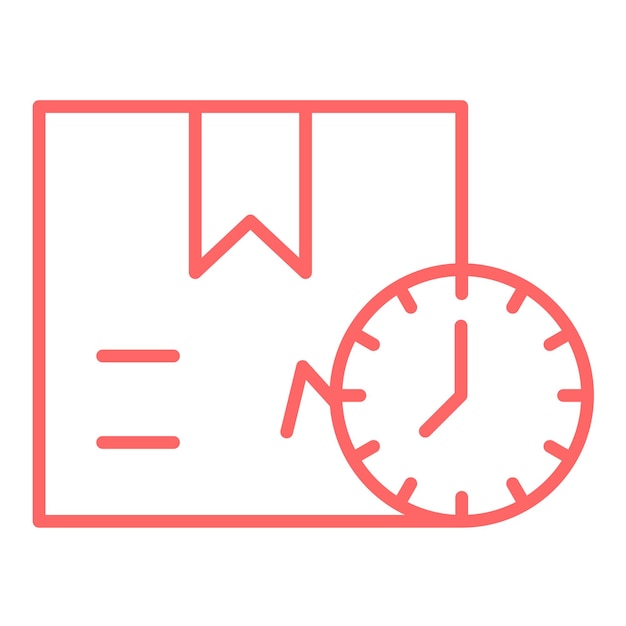 Estilo del icono del tiempo de entrega del diseño vectorial