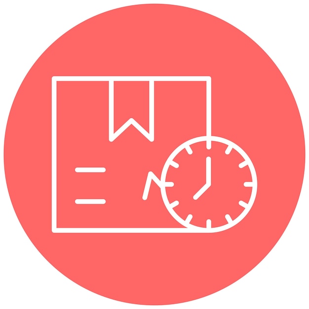 Estilo del icono del tiempo de entrega del diseño vectorial