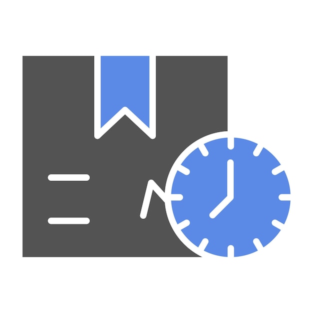 Estilo del icono del tiempo de entrega del diseño vectorial