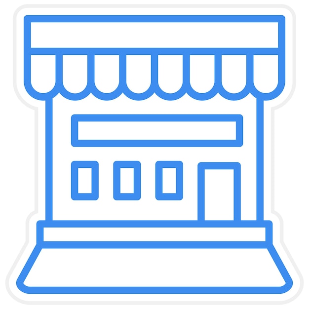 Estilo de icono de la tienda de diseño vectorial