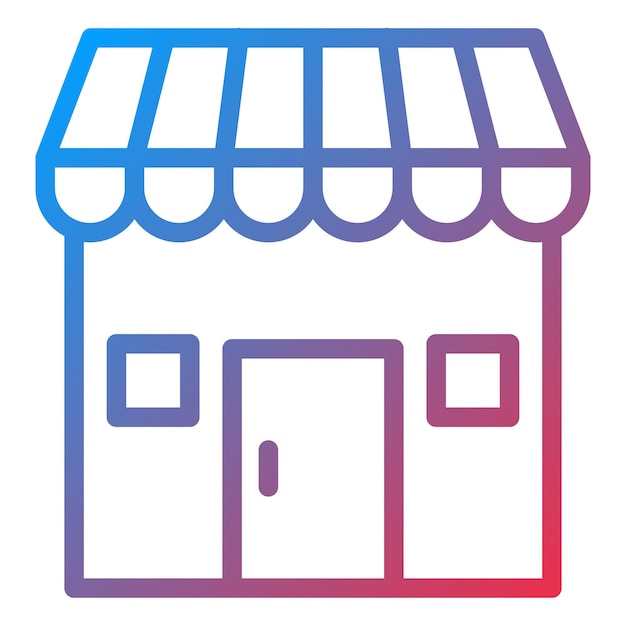 Estilo de icono de la tienda de diseño vectorial