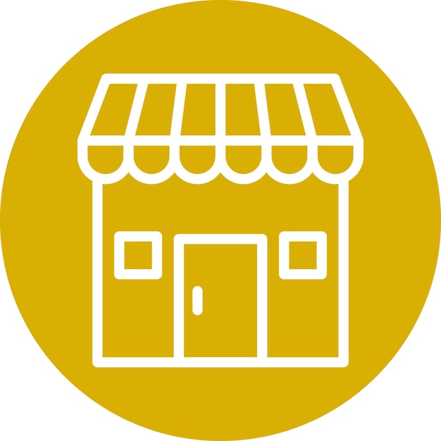 Estilo de icono de la tienda de diseño vectorial