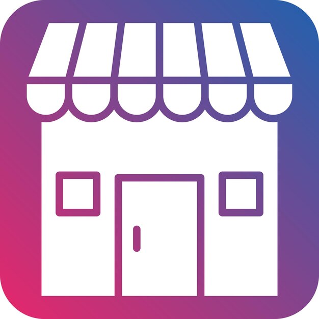 Estilo de icono de la tienda de diseño vectorial