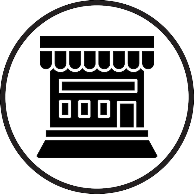 Estilo de icono de la tienda de diseño vectorial