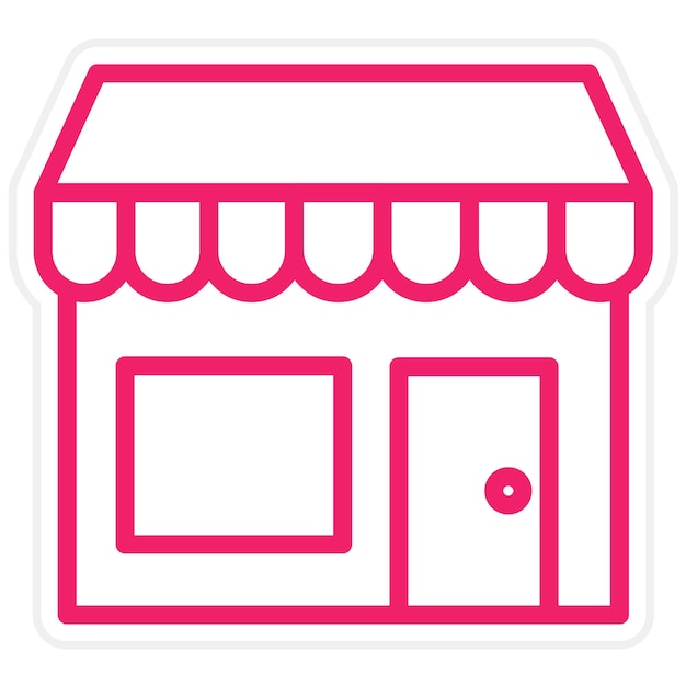 Estilo de icono de la tienda de diseño vectorial