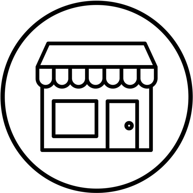 Estilo de icono de la tienda de diseño vectorial