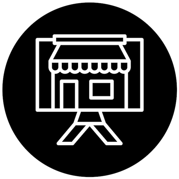 Estilo de icono de la tienda de diseño vectorial