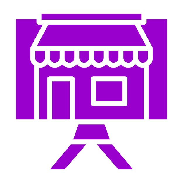 Estilo de icono de la tienda de diseño vectorial