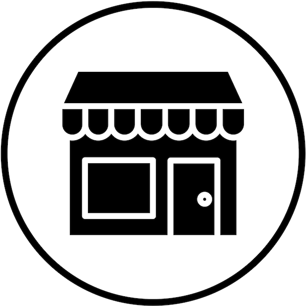 Estilo de icono de la tienda de diseño vectorial