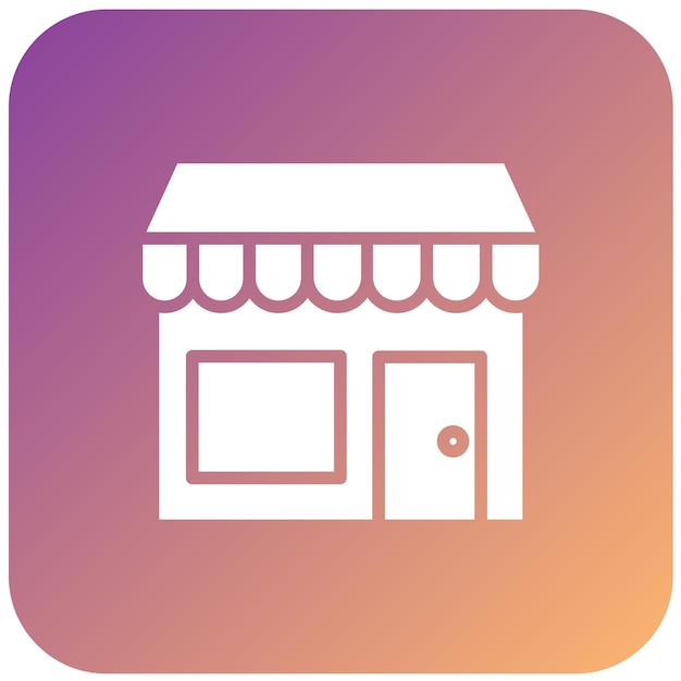 Estilo de icono de la tienda de diseño vectorial