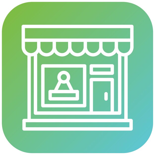 Estilo de icono de la tienda de diseño vectorial