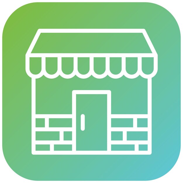 Estilo de icono de la tienda de diseño vectorial