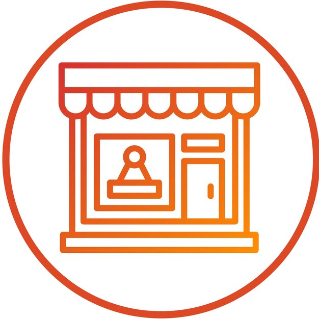 Estilo de icono de la tienda de diseño vectorial