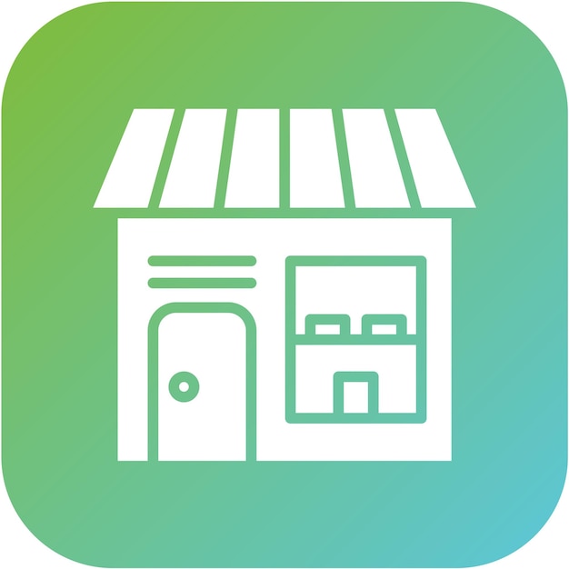 Estilo de icono de la tienda de diseño vectorial