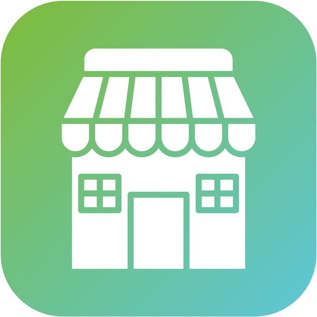 Estilo de icono de la tienda de diseño vectorial