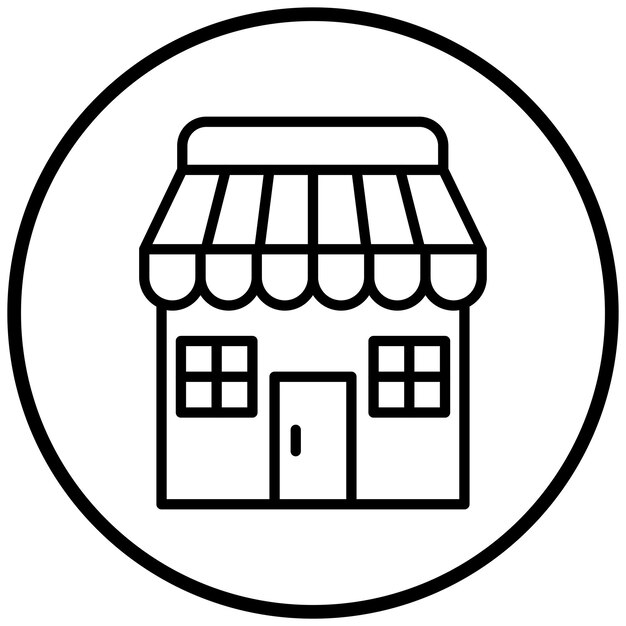 Estilo de icono de la tienda de diseño vectorial