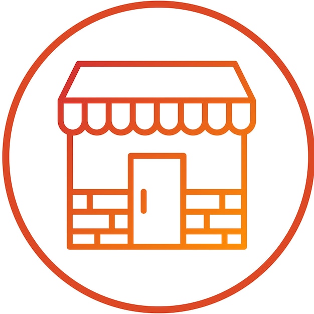 Estilo de icono de la tienda de diseño vectorial