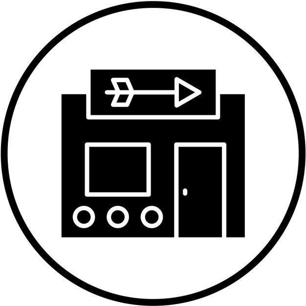 Estilo de icono de la tienda de diseño vectorial