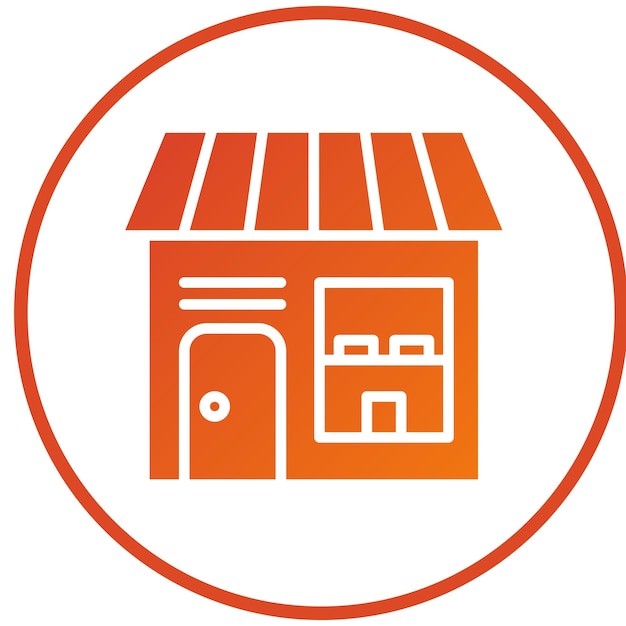 Estilo de icono de la tienda de diseño vectorial
