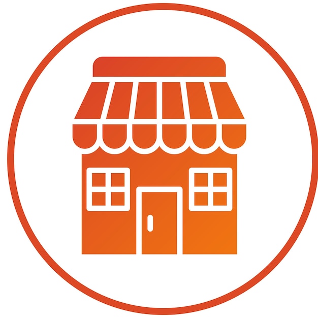 Estilo de icono de la tienda de diseño vectorial