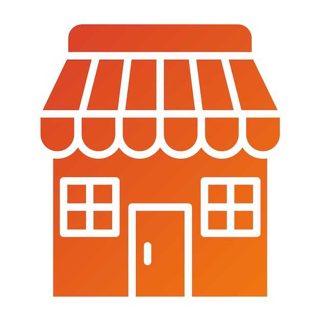 Estilo de icono de la tienda de diseño vectorial