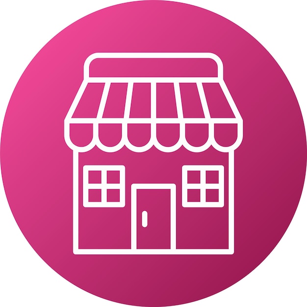 Estilo de icono de la tienda de diseño vectorial