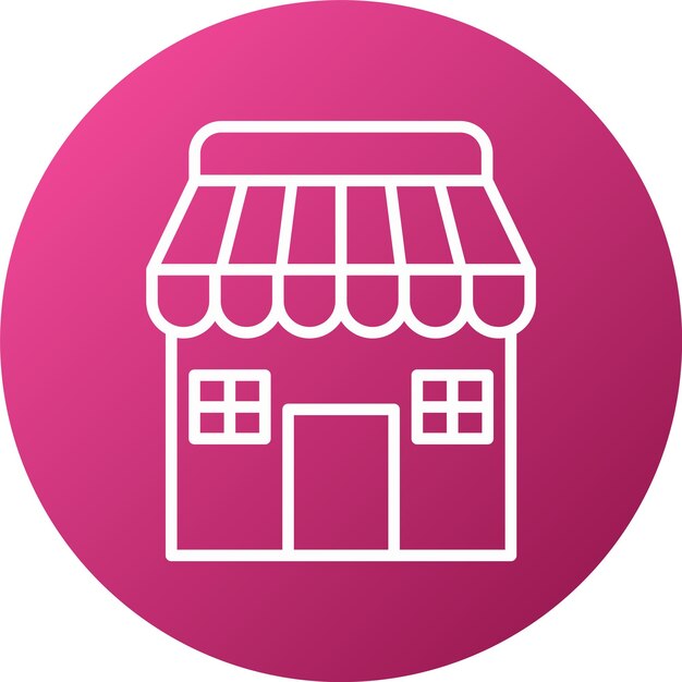Estilo de icono de la tienda de diseño vectorial