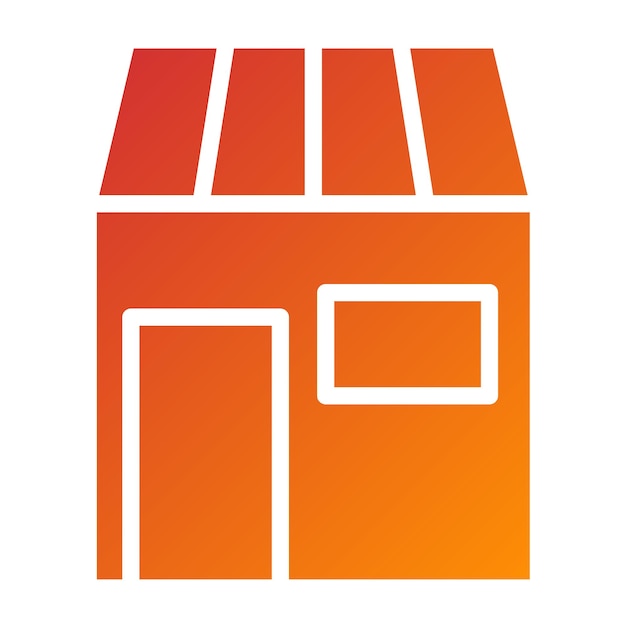 Estilo de icono de la tienda de diseño vectorial