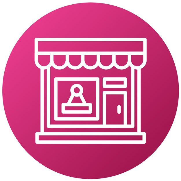 Estilo de icono de la tienda de diseño vectorial