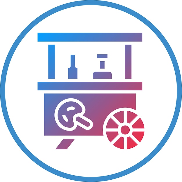 Estilo del icono de la tienda de manzanas de caramelo