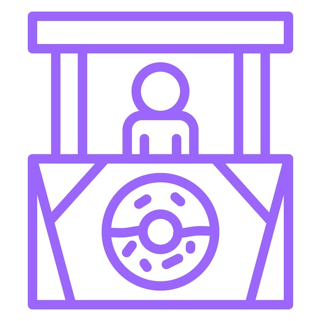 Estilo del icono de la tienda de rosquillas