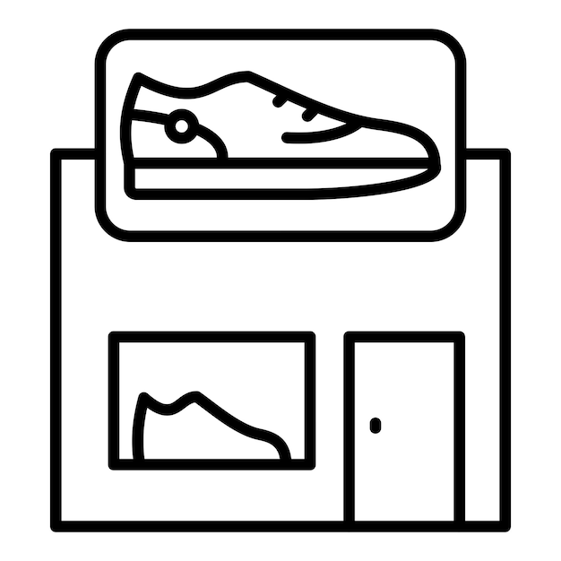 Estilo del icono de la tienda de zapatos