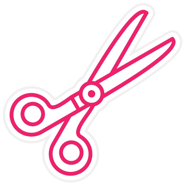 Estilo del icono de las tijeras de diseño vectorial