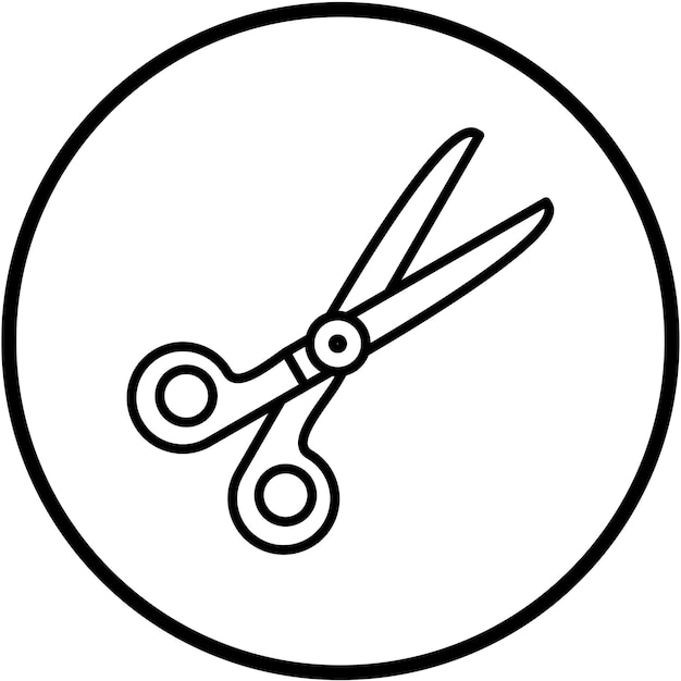 Estilo del icono de las tijeras de diseño vectorial