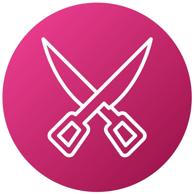 Estilo del icono de las tijeras de diseño vectorial