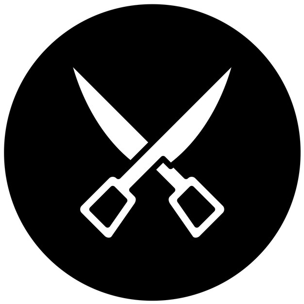 Estilo del icono de las tijeras de diseño vectorial